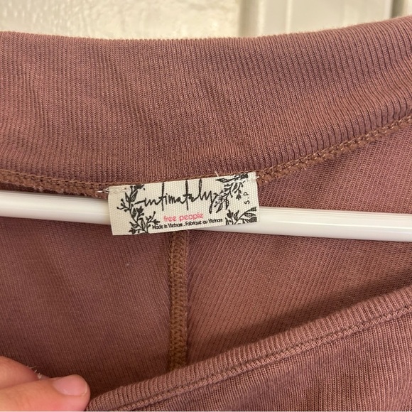 Free People Intimately Night We Met Long Sleeve Top Brown Size Small Soft - Picture 5 of 9